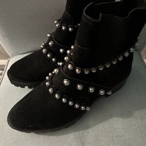 Karl Lagerfeld Pia Faux Leather Pull On Boots - 8.5  New